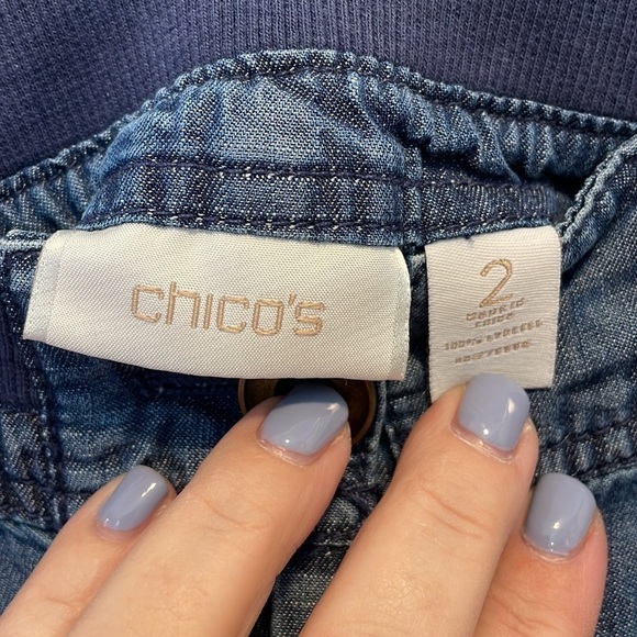 CHICO'S Denim Skirt Size 2 - Picture 3 of 3
